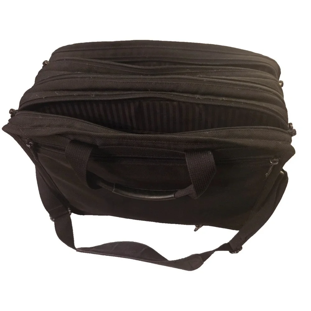 TUMI Alpha Expandable Ballistic Nylon Laptop Briefcase Organizer Black Shoulder